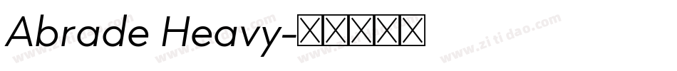 Abrade Heavy字体转换